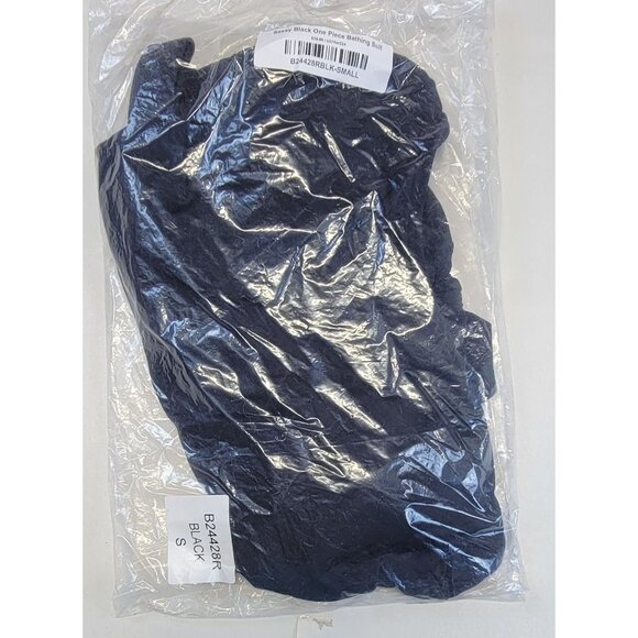 White Birch Swimsuit Black Sassy Open Back One Piece Womens Size Small New - Picture 8 of 9